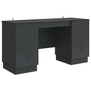 vidaXL Bord Sort 142,5 x 50 x 75 cm Konstrueret tr&aelig;