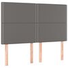 vidaXL sengegavl gr&aring; 144x5x118/128 cm kunstl&aelig;der