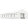 vidaXL pavillon med tag 15,61x4,08x3,22 m polyethylen hvid