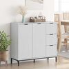 vidaXL Sideboard H&oslash;j gloss hvid 89,5 x 33 x 82 cm Konstrueret tr&aelig;