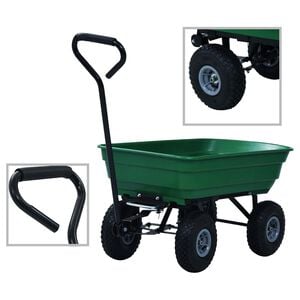 vidaXL vippelig havevogn 300 kg 75 l gr&oslash;n
