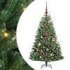 vidaXL Kunstigt Hinged Juletr&aelig; Gr&oslash;n 120 cm PVC og metal