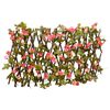vidaXL espalier med kunstig vedbend 180x20 cm udvidelig m&oslash;rk pink