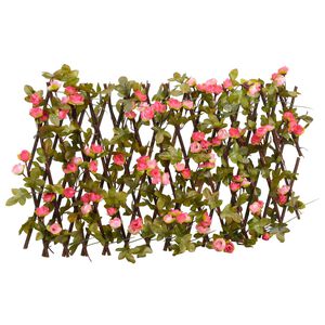 vidaXL espalier med kunstig vedbend 180x20 cm udvidelig m&oslash;rk pink