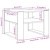 vidaXL Sofabord Gammelt tr&aelig; 66 x 53 x 45 cm Konstrueret tr&aelig;