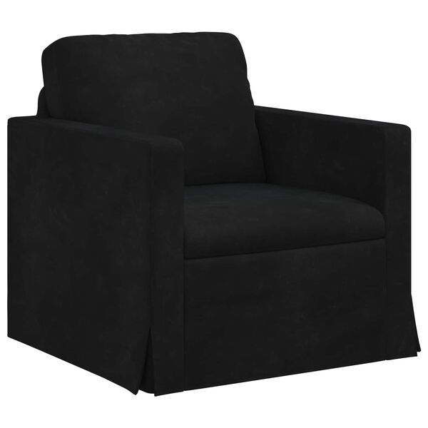 vidaXL Sofa 2 pcs Sort 198 x 78 x 80 cm Fl&oslash;jl
