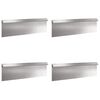 vidaXL Sneglehegn 4 stk. 100 x 3,5 x 25 cm Rustfrit st&aring;l S&oslash;lv