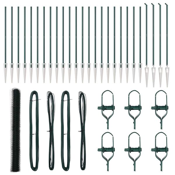 vidaXL Hegnsp&aelig;l Gr&oslash;n 50 x 1,6 m (36 mm net) St&aring;l og PVC