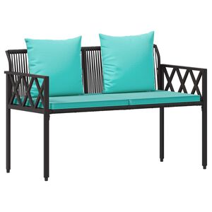 vidaXL Udend&oslash;rs b&aelig;nke 2 -Seater 116 x 56 x 75 cm polyrattan