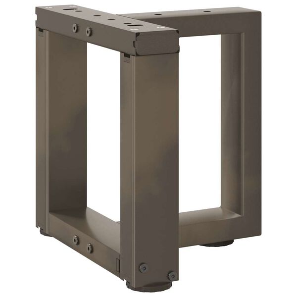 vidaXL sofabordsben T-formet 2 stk. sort 30x25x(30-31) cm st&aring;l