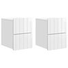 vidaXL V&aelig;gh&aelig;ngt Natbord 2 pcs Hvid h&oslash;jglans 33 x 34,5 x 43 cm