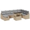 vidaXL Havesofa S&aelig;t 9 stk. polyrattan