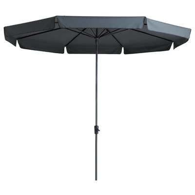 Madison parasol Syros Luxe 350 cm rund grå