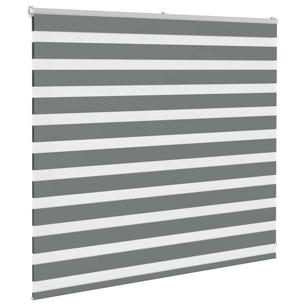 vidaXL zebragardin m&oslash;rkegr&aring; 160x100 cm stofbredde 155,9 cm polyester