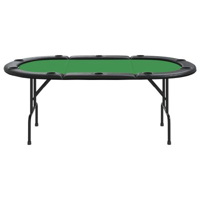 vidaXL foldbart pokerbord 10 pers. 206x106x75 cm grøn