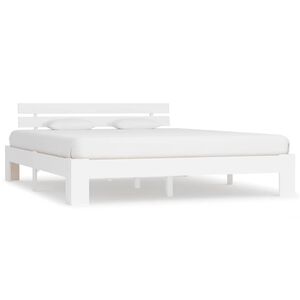 vidaXL sengeramme uden madras 180x200 cm massivt fyrretr&aelig; hvid