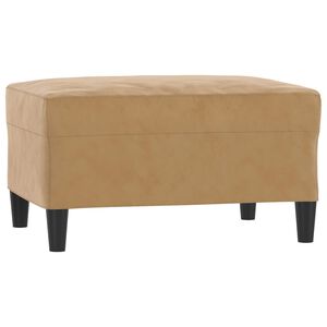 vidaXL fodskammel 70x55x41 cm velour brun