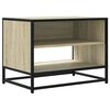 vidaXL tv-bord 61x40x46 cm konstrueret tr&aelig; og metal sonoma-eg
