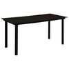vidaXL havebord 150x80x74 cm st&aring;l og glas sort