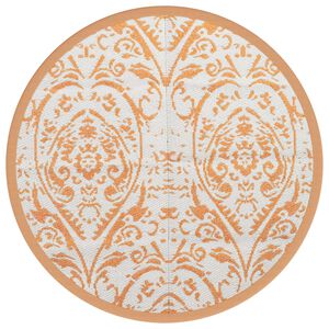 vidaXL udend&oslash;rs gulvt&aelig;ppe ARAKIL &Oslash;120 PP orange og hvid