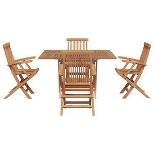 vidaXL Have Spisebordss&aelig;t Brun Massiv Teak Tr&aelig;