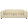 vidaXL daybed med madras 90x200 cm stof cremefarvet