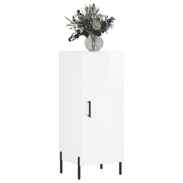 vidaXL sk&aelig;nk 34,5x34x90 cm konstrueret tr&aelig; hvid h&oslash;jglans