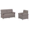 vidaXL Sofa S&aelig;t 2 stk. Gr&aring;brun Stof