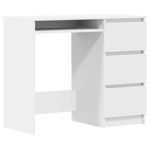 vidaXL skrivebord 90x45x76 cm konstrueret tr&aelig; hvid
