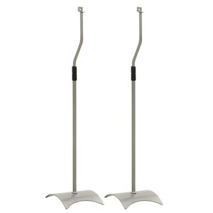 vidaXL universelt h&oslash;jttalerstativ 2 stk. s&oslash;lvfarvet