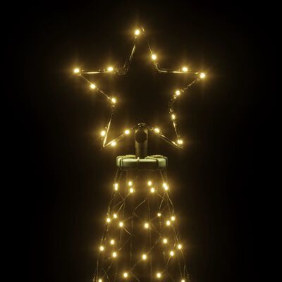vidaXL juletræ med metalstolpe 1400 LED er5' m varmt hvidt lys