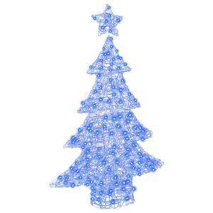 vidaXL Juletr&aelig; 100 LED'er Bl&aring; 120 cm Akryl
