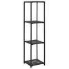vidaXL opbevaringsreol 30x30x120 cm polyrattan sort