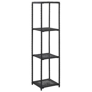 vidaXL opbevaringsreol 30x30x120 cm polyrattan sort