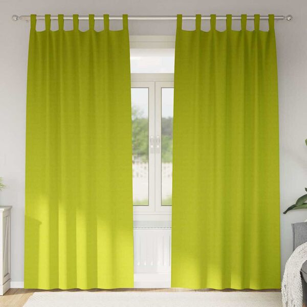vidaXL M&oslash;rkl&aelig;gningsgardiner med ringe 2 pcs Gr&oslash;n 225 x 140 cm