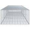 vidaXL gabionkurv med cover 400x100x50 cm galvaniseret jern
