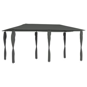 vidaXL pavillon med stolpeovertr&aelig;k 2,98x5,3x2,59m 160 g/m&sup2; antracitgr&aring;