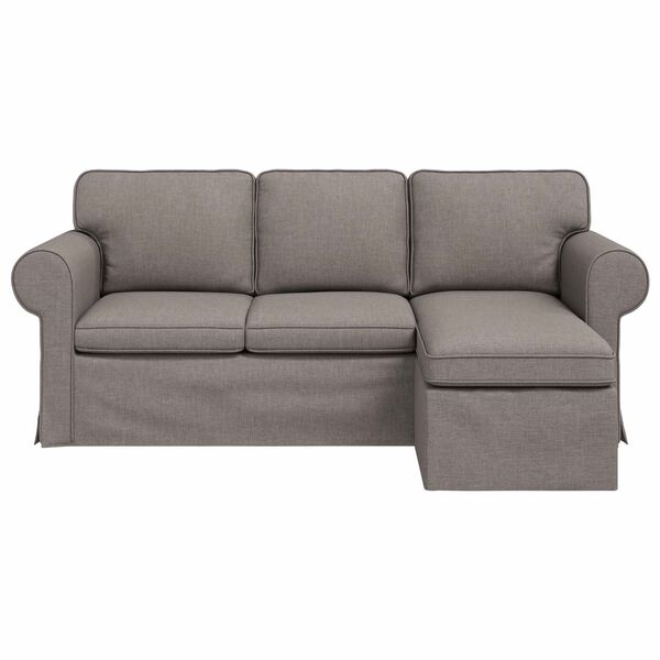 vidaXL Sofa 160cm Gr&aring;brun Metal