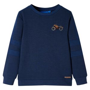 vidaXL Sweatshirt til b&oslash;rn str. 92 marinemeleret