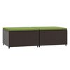 vidaXL fodskamler til have 2 stk. med hynder polyrattan brun