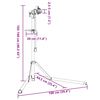vidaXL reparationsstativ til cykler 102-160 cm foldbart aluminium
