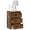 vidaXL sengeborde 2 stk. 40x35x62,5 cm konstrueret træ røget egetræ
