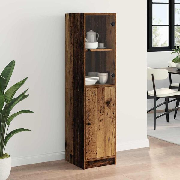 vidaXL Highboard Gammelt tr&aelig; 35 x 37 x 142 cm Konstrueret tr&aelig;