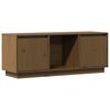 vidaXL tv-bord 110,5x35x44 cm massivt fyrretr&aelig; gyldenbrun