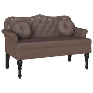 vidaXL Chesterfield b&aelig;nk Brun 120.5 x 65 x 75 cm Faux l&aelig;der
