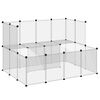 vidaXL lille dyrebur 143x107x93 cm PP og stål transparent