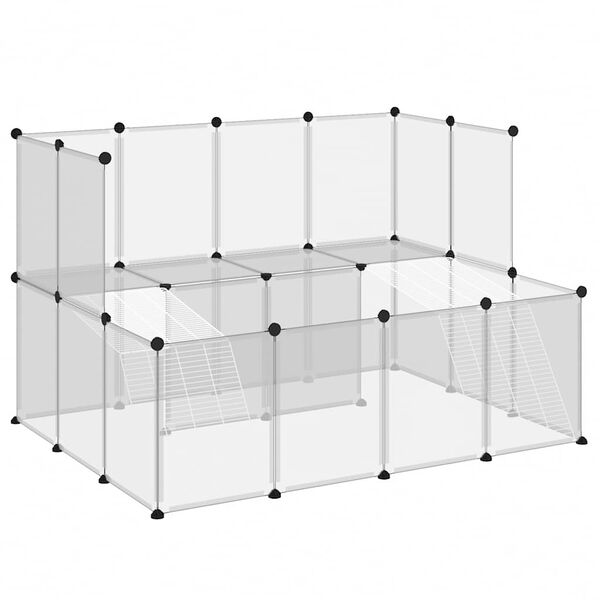 vidaXL lille dyrebur 143x107x93 cm PP og stål transparent