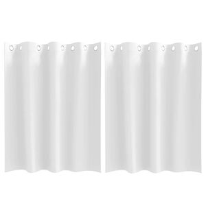 vidaXL M&oslash;rkl&aelig;gningsgardiner med ringe 2 pcs Ren Hvid 140 x 140 cm