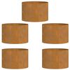vidaXL Plante ring 5 pcs Brun 30 x 30 x 20 cm Cortenst&aring;l