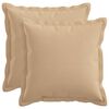 vidaXL Pude 2 stk. HOUTEN Cremefarvet 35 x 35 cm Faux Linned
